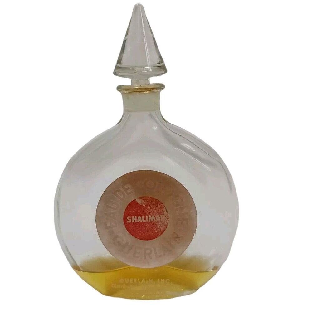 Shalimar Guerlain EDC 3oz Cologne Montre Watch Flacon 5.5" Bottle Glass Top VNT